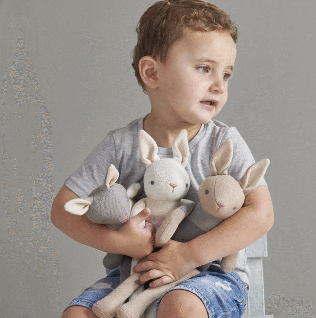 Baby Threads Grey Bunny Doll, ThreadBear